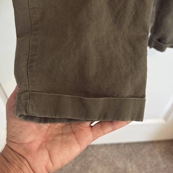 J Crew Factory Linen Cotton Blend Drawstring Pants Army Green Size 2 - Picture 5 of 11